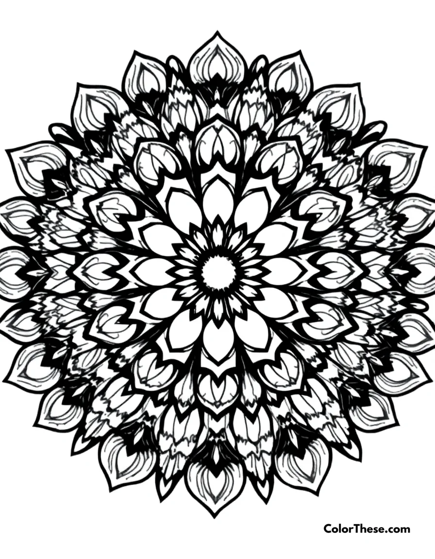 Owl Mandala with Feather Patterns coloring page