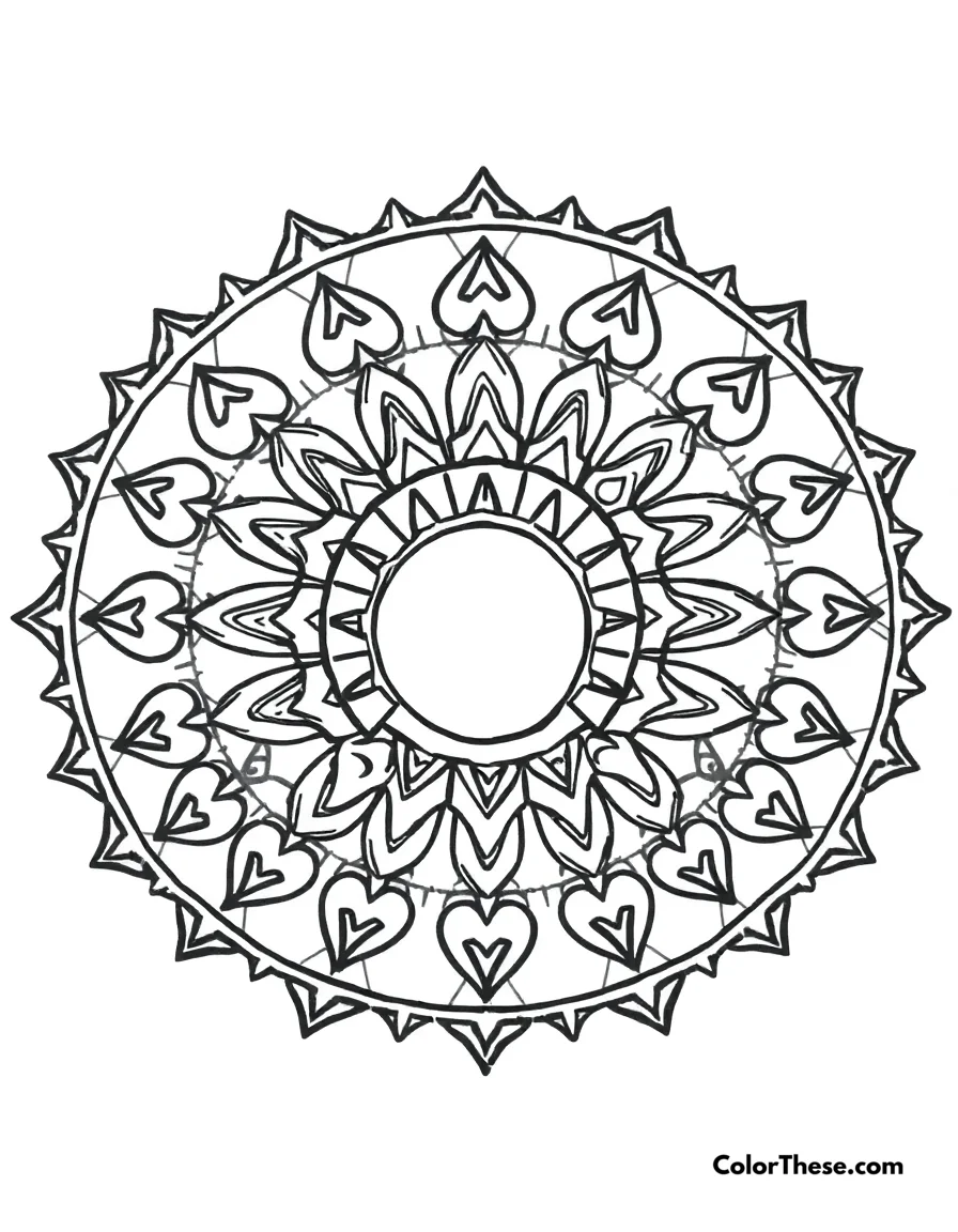 Free printable sun and moon mandala with dual patterns coloring page for kids and adults. Relax and get creative with the Sun and Moon Mandala with Dual Patterns coloring page. Download this free printable PDF for a unique, all-ages coloring experience.