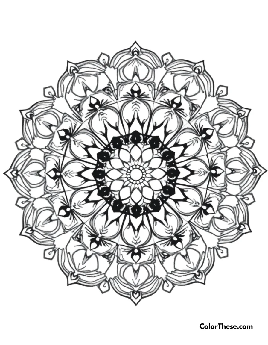 Free printable zen mandala with minimalist patterns coloring page for kids and adults. Unwind with our Zen Mandala with Minimalist Patterns coloring page. Download the free printable PDF and enjoy mindful coloring with soothing minimalist designs.