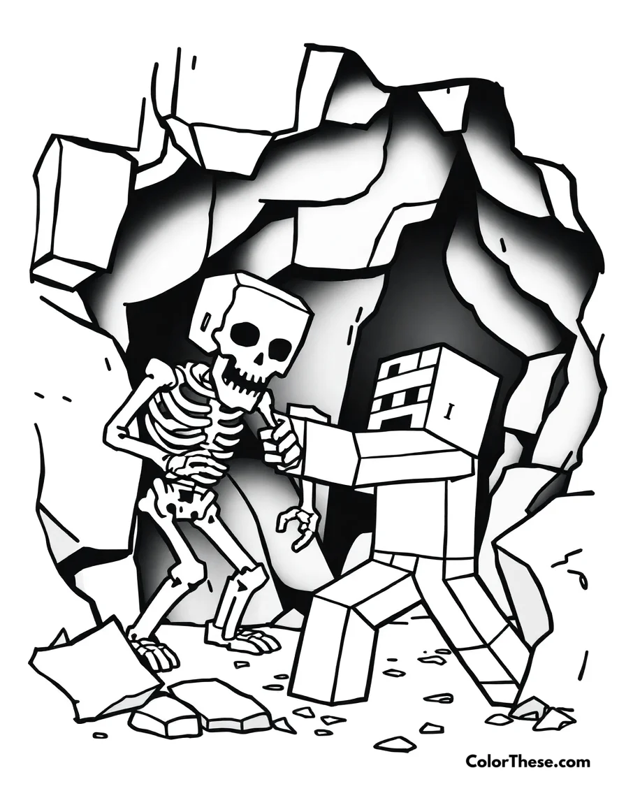 Free printable fighting a skeleton coloring page for kids and adults. Download the free Fighting a Skeleton coloring page—an epic fantasy scene perfect for all ages. Print, color, and bring this exciting adventure to life today!