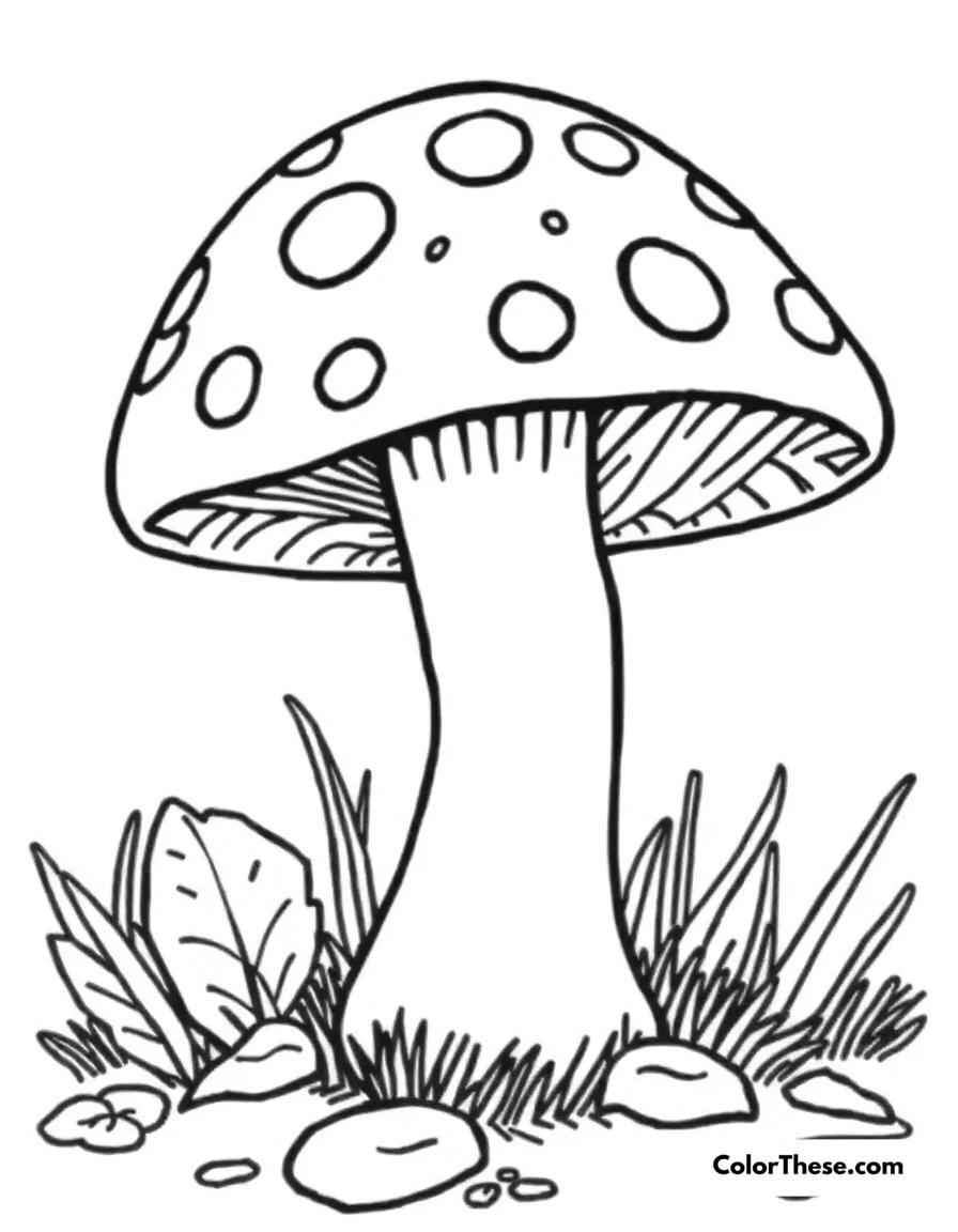 Classic Toadstool coloring page