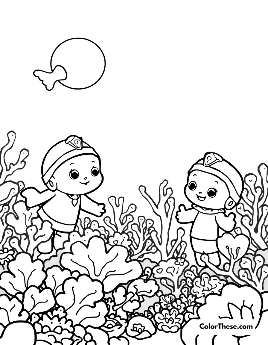 Free printable the octonauts exploring a coral reef coloring page for kids and adults. Dive into fun with The Octonauts Exploring a Coral Reef coloring page! Download this free printable for kids and bring your favorite sea explorers to life.