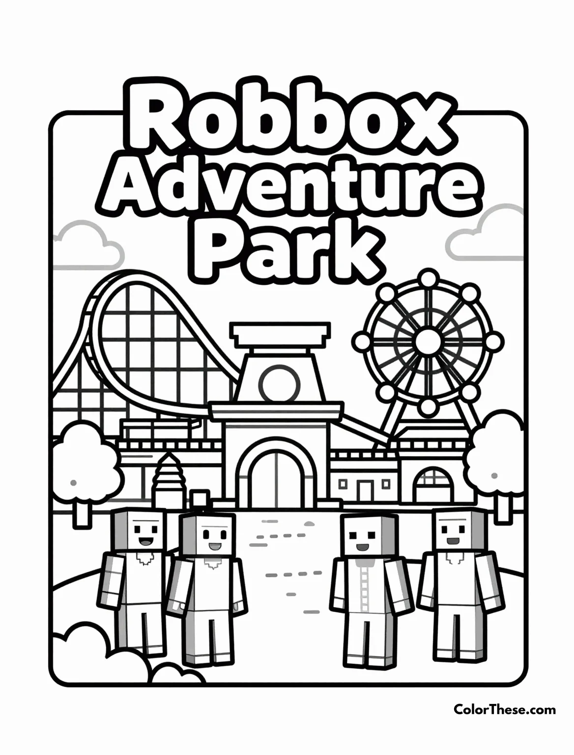 Free printable roblox adventure park coloring page for kids and adults. Explore creativity with our Roblox Adventure Park coloring page. Download, print, and color for free. Perfect for fans of all ages!