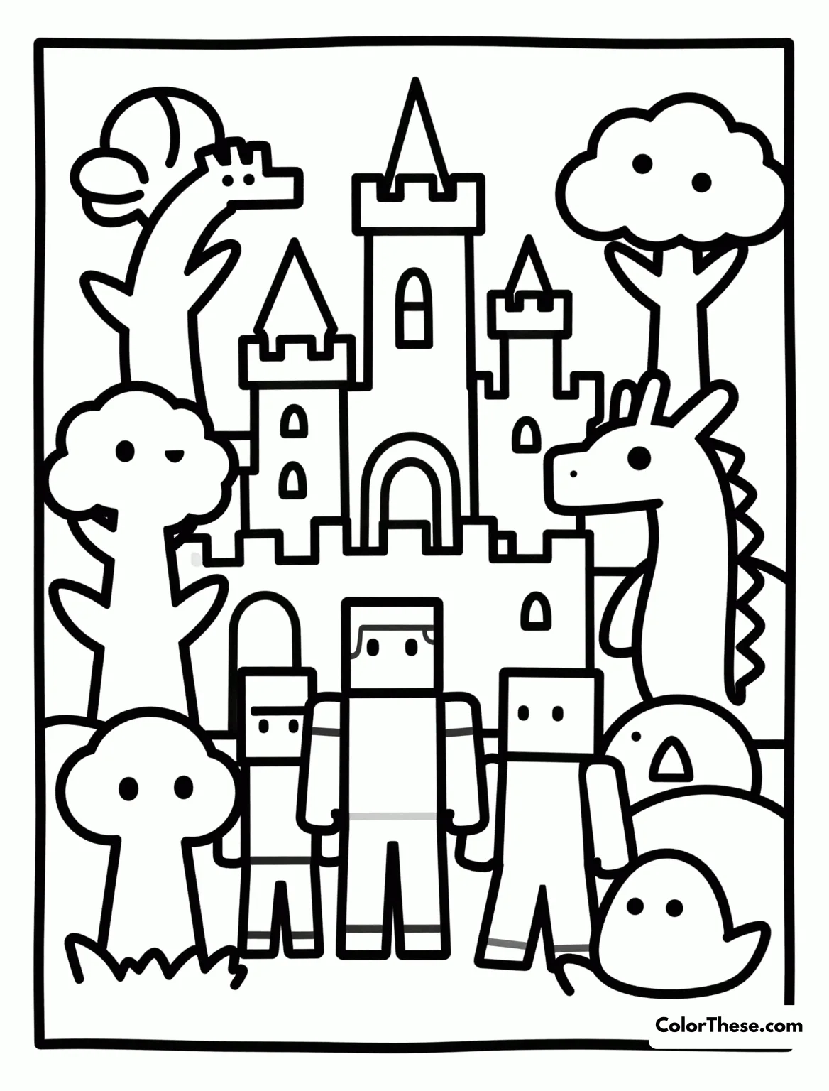 Free printable roblox fantasy realm coloring page for kids and adults. Enter a magical adventure with our Roblox Fantasy Realm coloring page! Download and print this free printable PDF for kids who love Roblox and fantasy worlds.