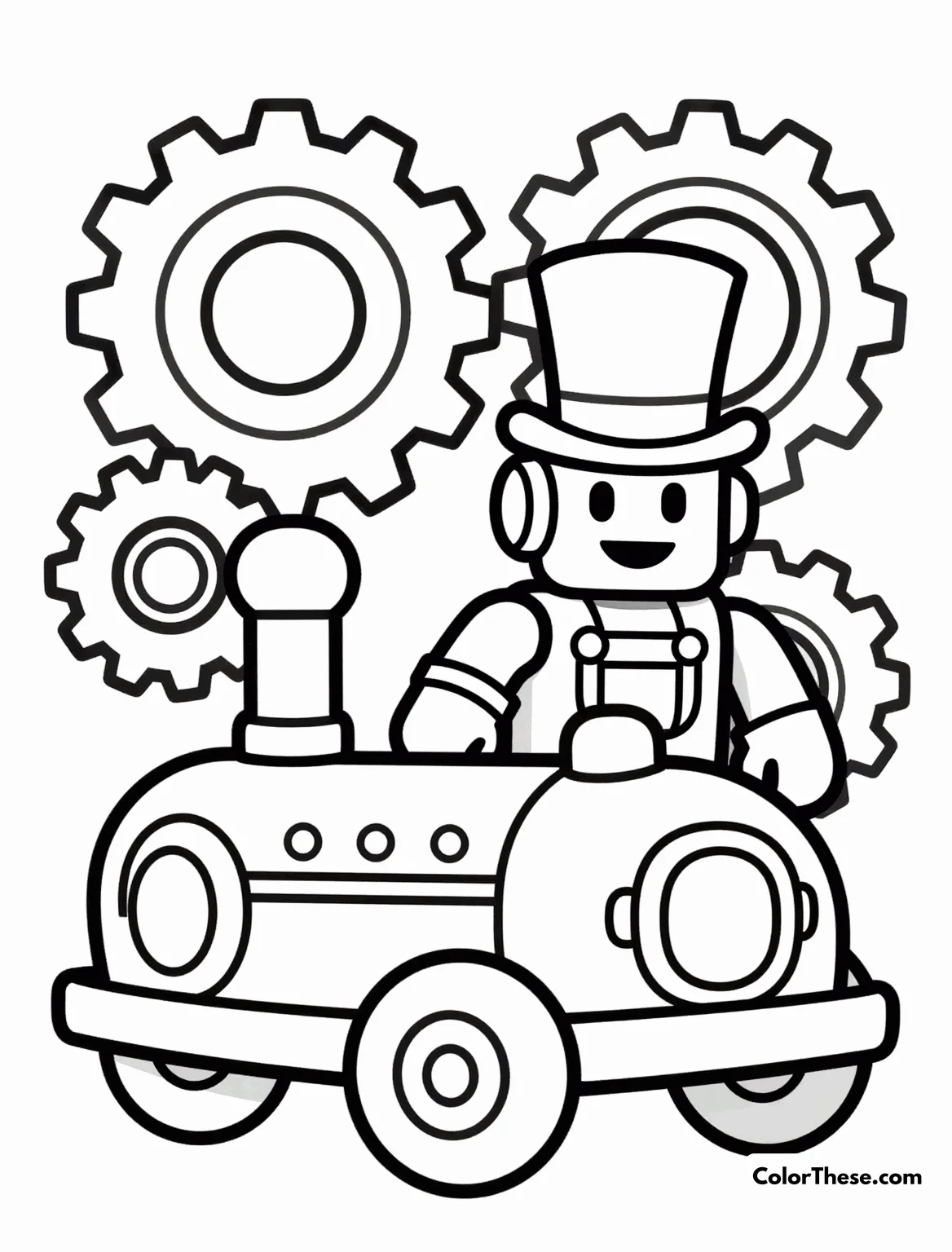 Free printable roblox steampunk adventure coloring page for kids and adults. Download the free Roblox Steampunk Adventure coloring page! Printable PDF with Roblox avatars, airships, and gears—perfect for creative fans of all ages.