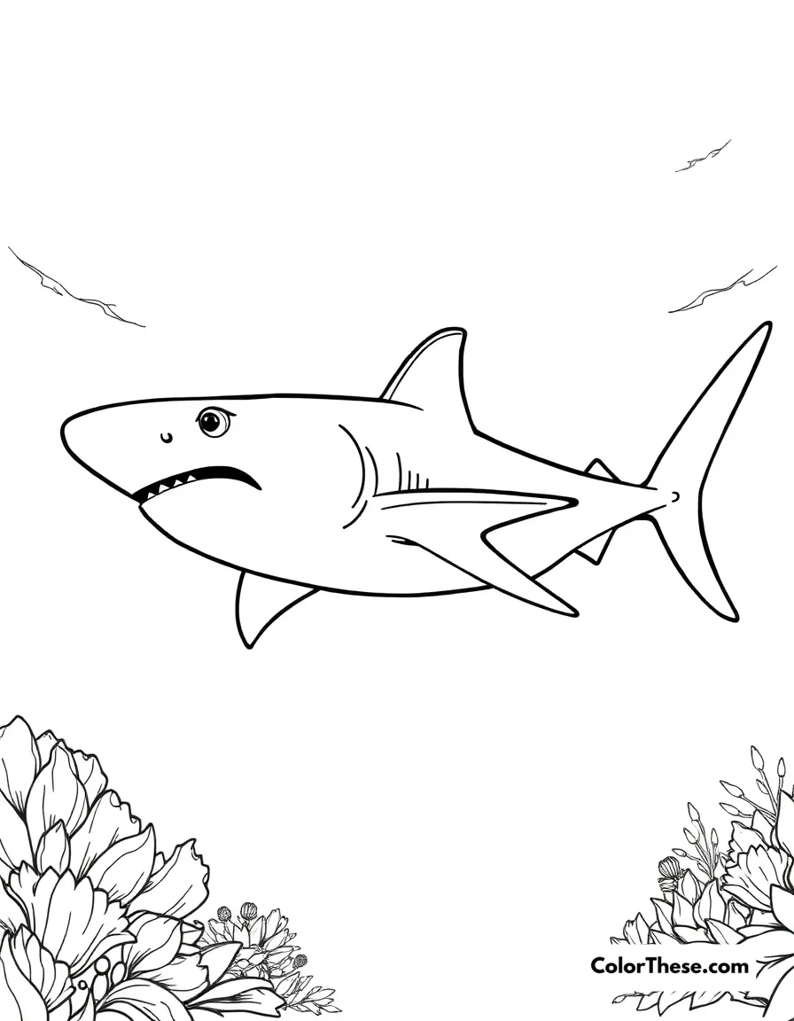 Free printable thresher shark coloring page for kids and adults. Dive into creativity with our Thresher Shark coloring page! Download your free printable PDF and color this unique ocean predator—perfect for all ages.