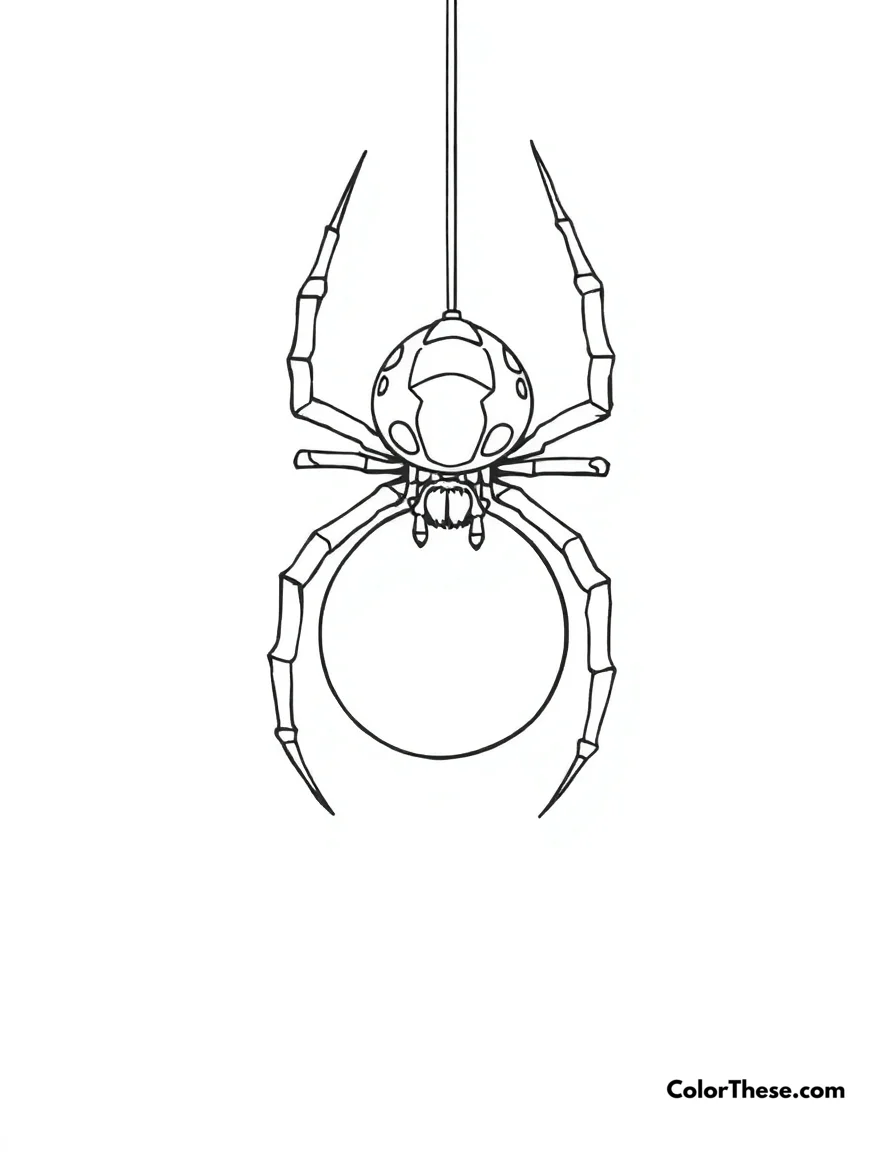 Spider with Its Egg Sac coloring page
