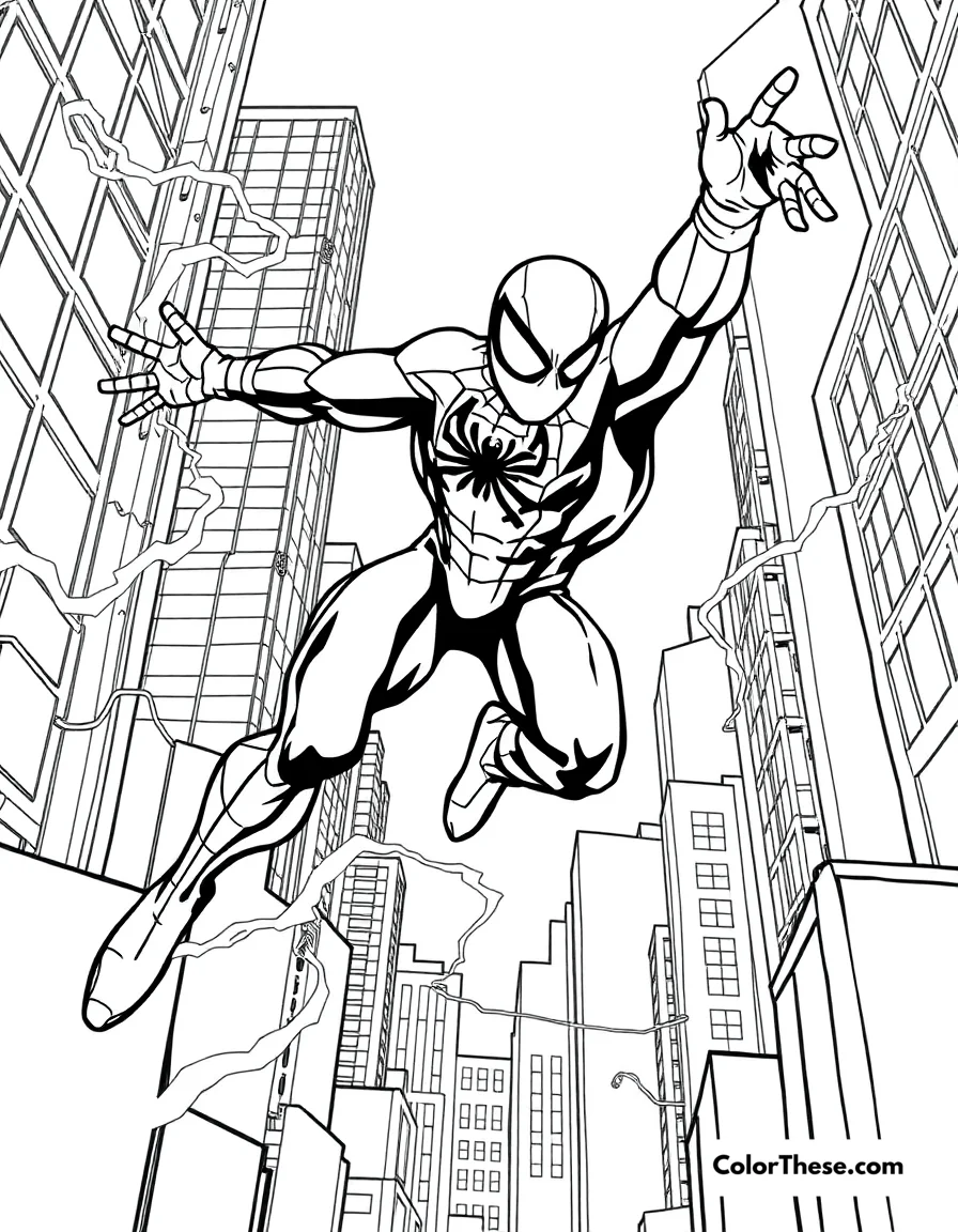 Spiderman and Electro coloring page