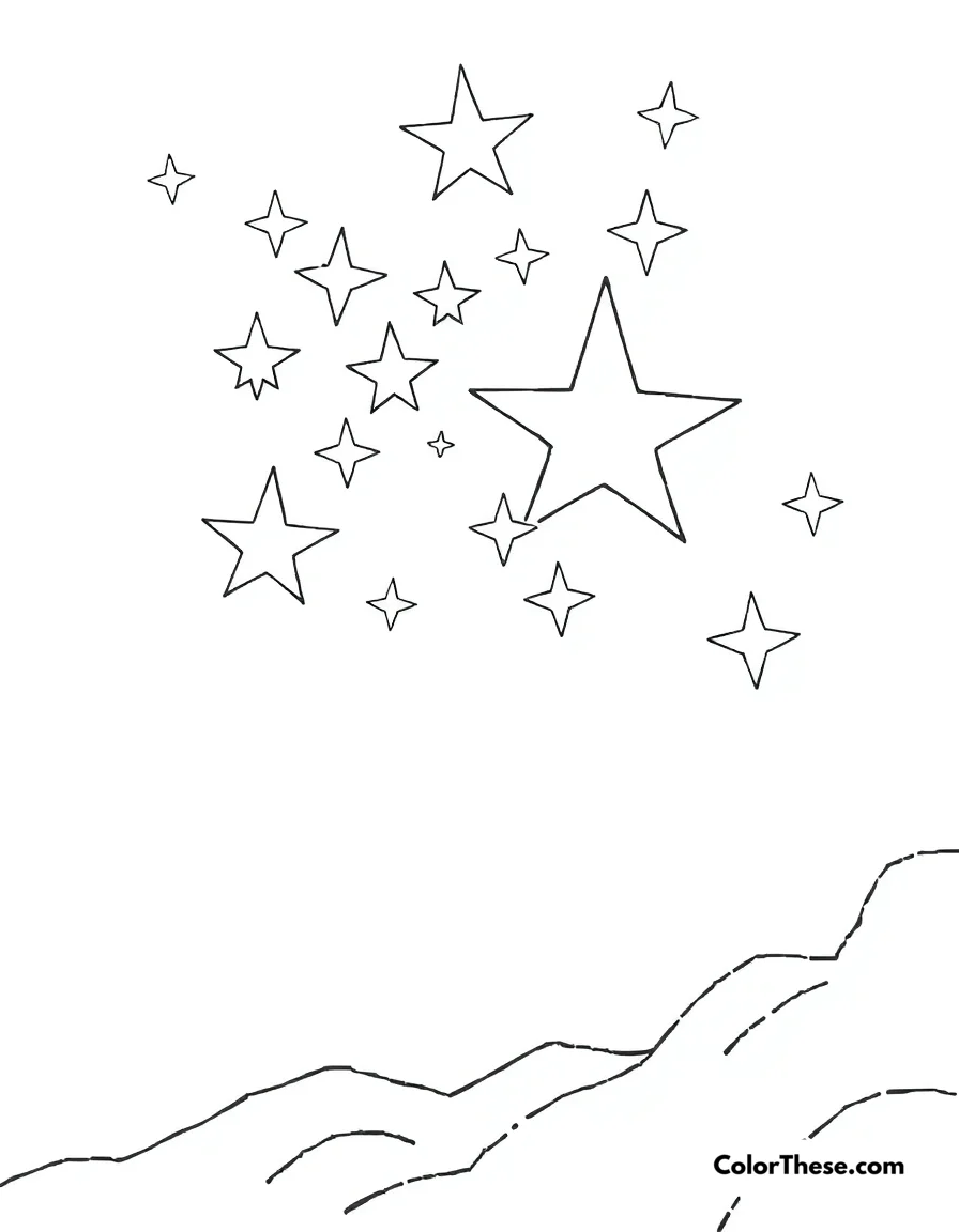 Star Cluster coloring page