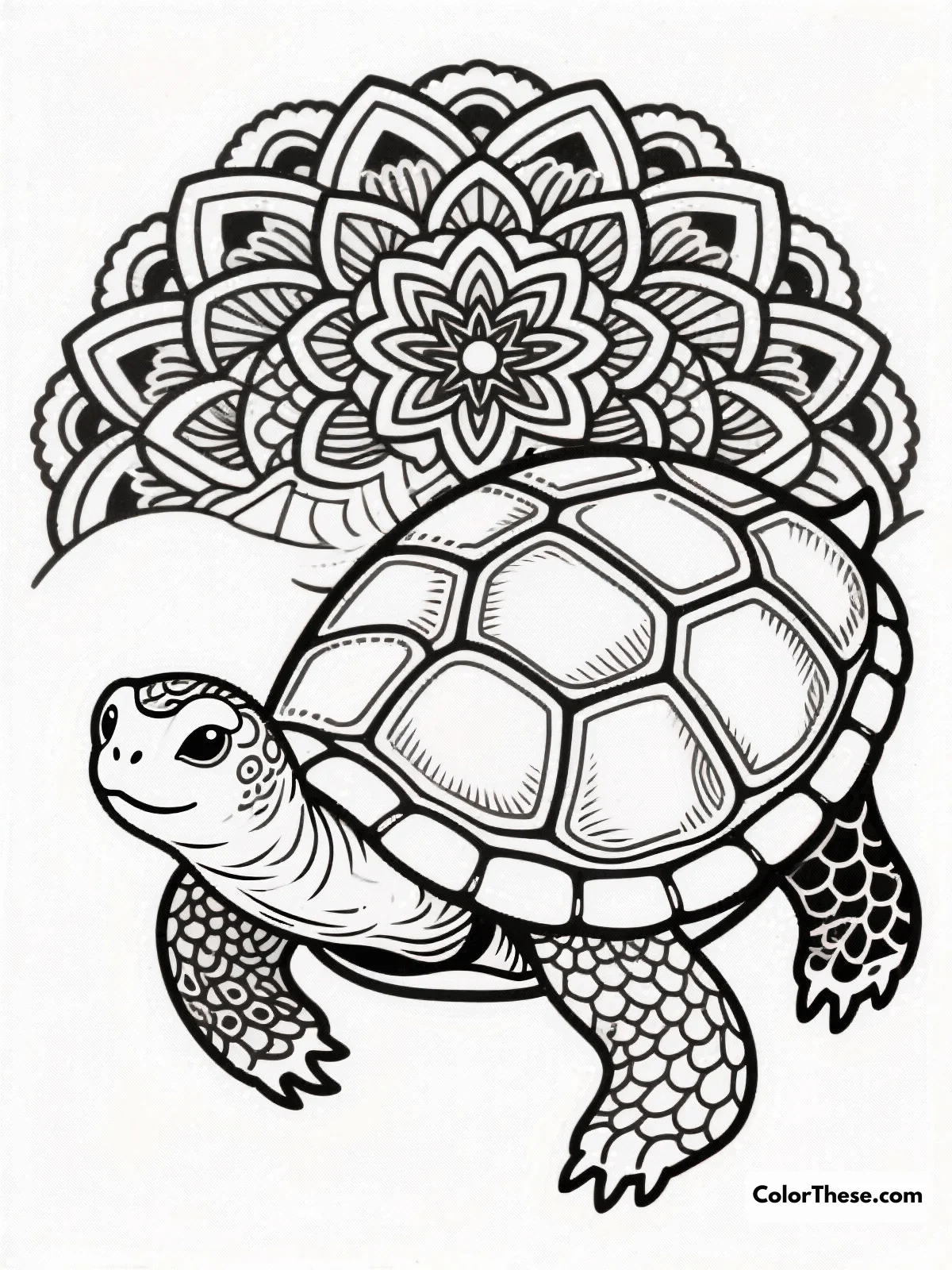 Free printable zen turtle with mandala shell coloring page for kids and adults. Relax and get creative with our Zen Turtle with Mandala Shell coloring page! Download this free printable PDF for kids and adults and enjoy mindful coloring.